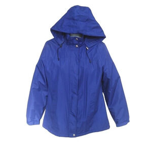 George Classics Water/Wind Resistant  Hooded Coat Periwinkle Blue S